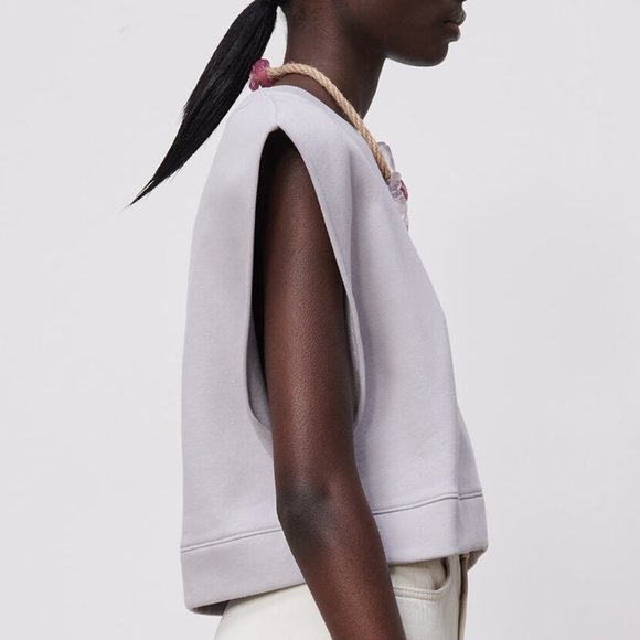 ZARA OVERSIZED CUT OUT SWEATSHIRT - Picture 4 of 5